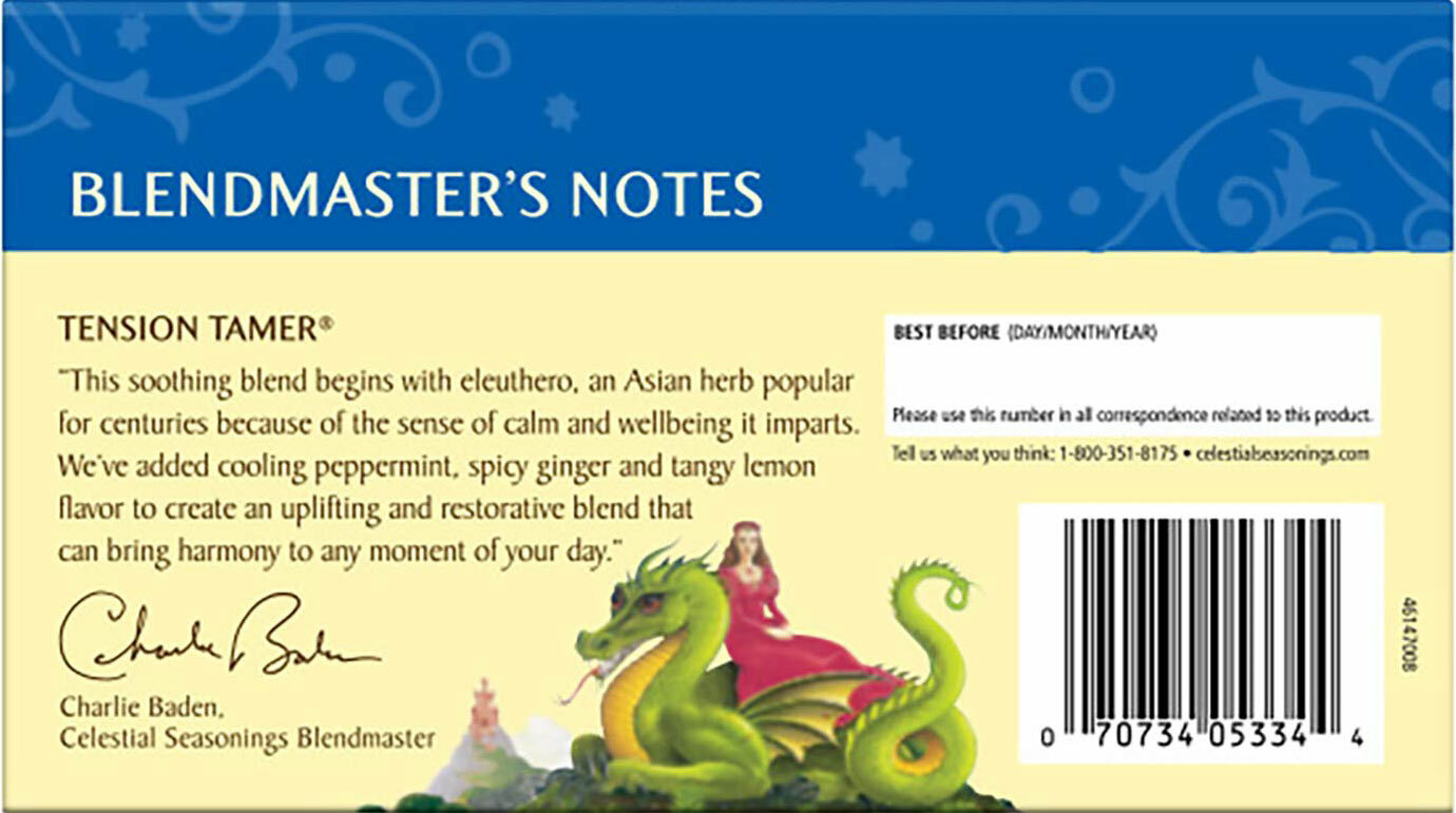 Celestial Seasonings Tension Tamer Herbal Tea - 20 tea bags