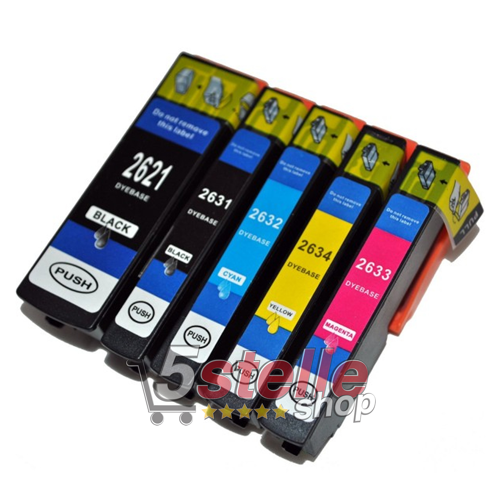 KIT 5 CARTUCCE XL PER EPSON XP510 XP520 XP600 XP605 XP610 XP615 XP620