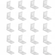 20PC 2020 90° Angle Brackets - 80/20 Aluminum Extrusion Corner Hardware