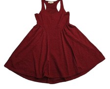 Altar’d State Sz M Burgundy Lace Back Mini Skater Fit and Flare Dress Racerback 