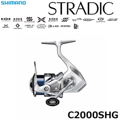 Shimano 23 Stradic C2000SHG New Spinning Reel 2023 Model Ship from Japan