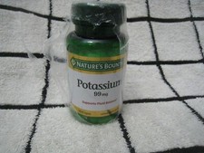 Nature's Bounty Potassium 99mg Supplement Fluid Balance 8/2026 Caplets 100 COUNT