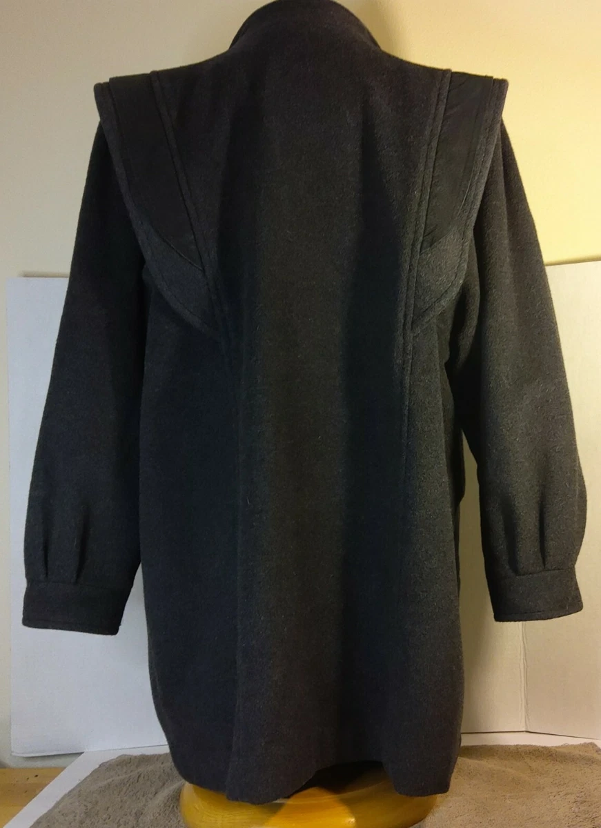 London Fog Wool Double Breasted Wool Pea Coat Towne Collection Size Medium