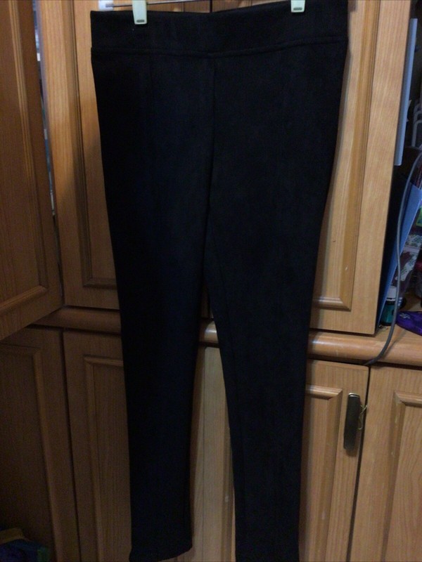 Andrew Marc Black Ultra Suede Pull On Pants sz XS New NWOT Y4