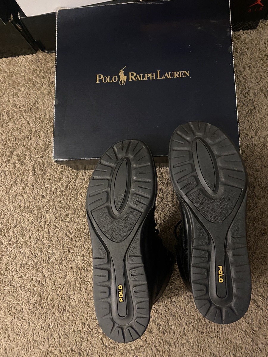 Polo Ralph Lauren Lansing Duck Boots. Oiled Suede Grey Black Mens Size 8.5 Polo Ralph Lauren Lansing Men main image 4