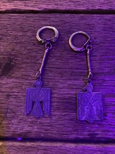 2 Pewter Native American Eagle Keychain Thanks From American Indian Children