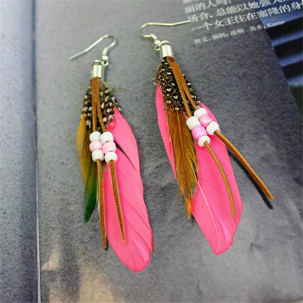 New feather earrings clearance