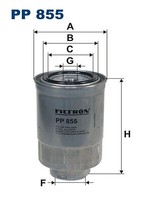 Filtron PP 855 Kraftstofffilter FÜR Ford Ford Australia Mazda Metrocab Nissan TO