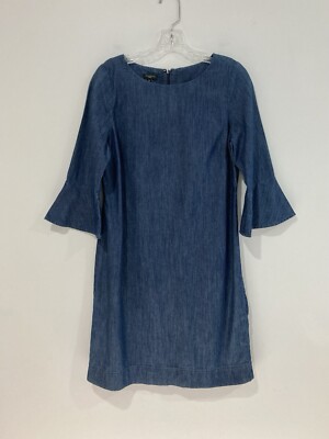 silence noise lilith denim cutout shift dress Silence + Noise Lilith Denim Cutout Shift Dress