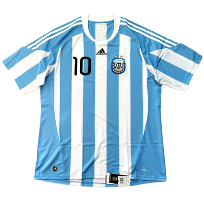 adidas アルゼンチン代表 MESSI 10 XL 2010 Argentina Home Jersey #10 Messi 2XL adidas World Cup Soccer