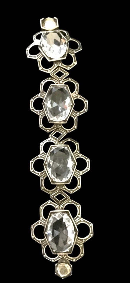 Pulsera Giles and Brother Flor de Latón y Cristal, NUEVA SIN ETIQUETAS, RARA Foto 2 de 4