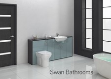 HACIENDA / METALLIC BLUE GLOSS BATHROOM FITTED FURNITURE 1800MM