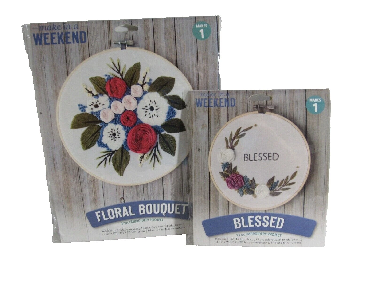Leisure Arts Flowers & Plants Hand Embroidery Framed Pictures
