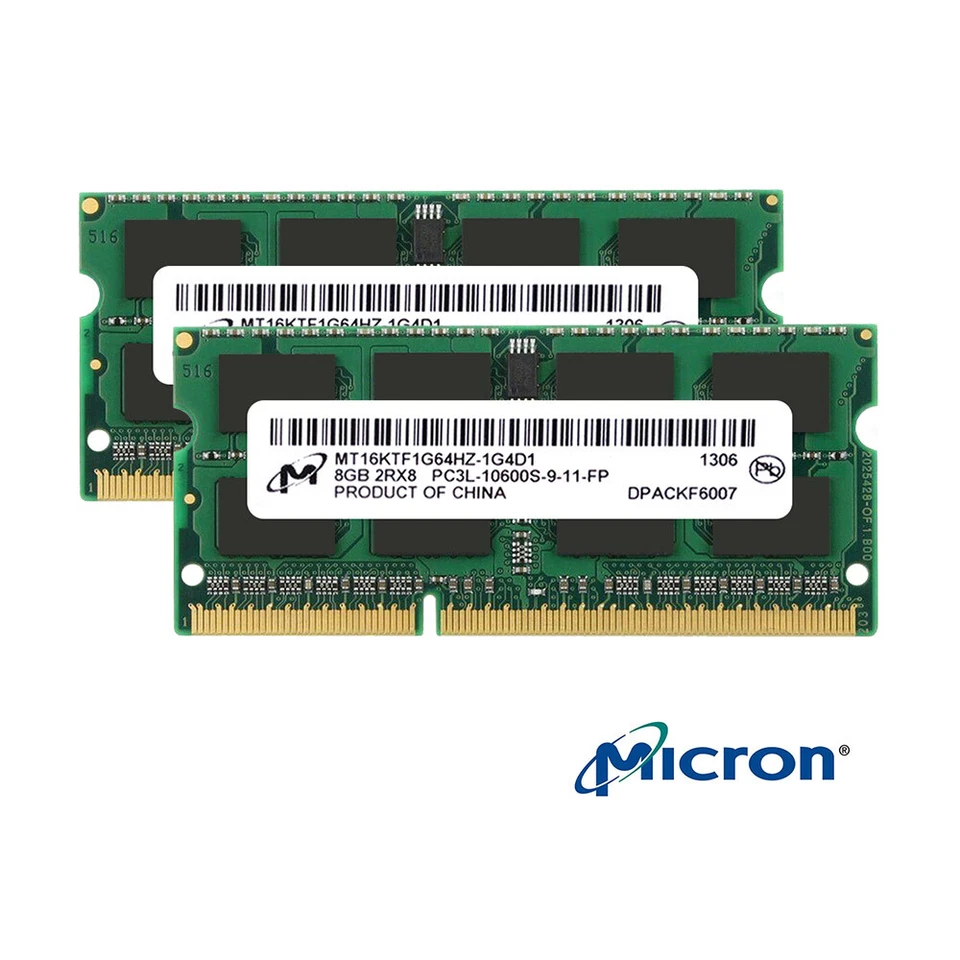 Micron 32GB 16GB 8GB PC3L-10600S DDR3L 1333MHz 204-Pin SO-DIMM Laptop Memory AU - Image 4 of 4