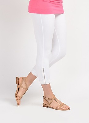 Lysse Women's Denim Cuffed Crop Legging Pant Style 1280 MSRP