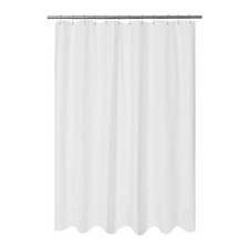 Embossed Microfiber Fabric Long Shower Curtain Liner 78 inches Length, Washab...