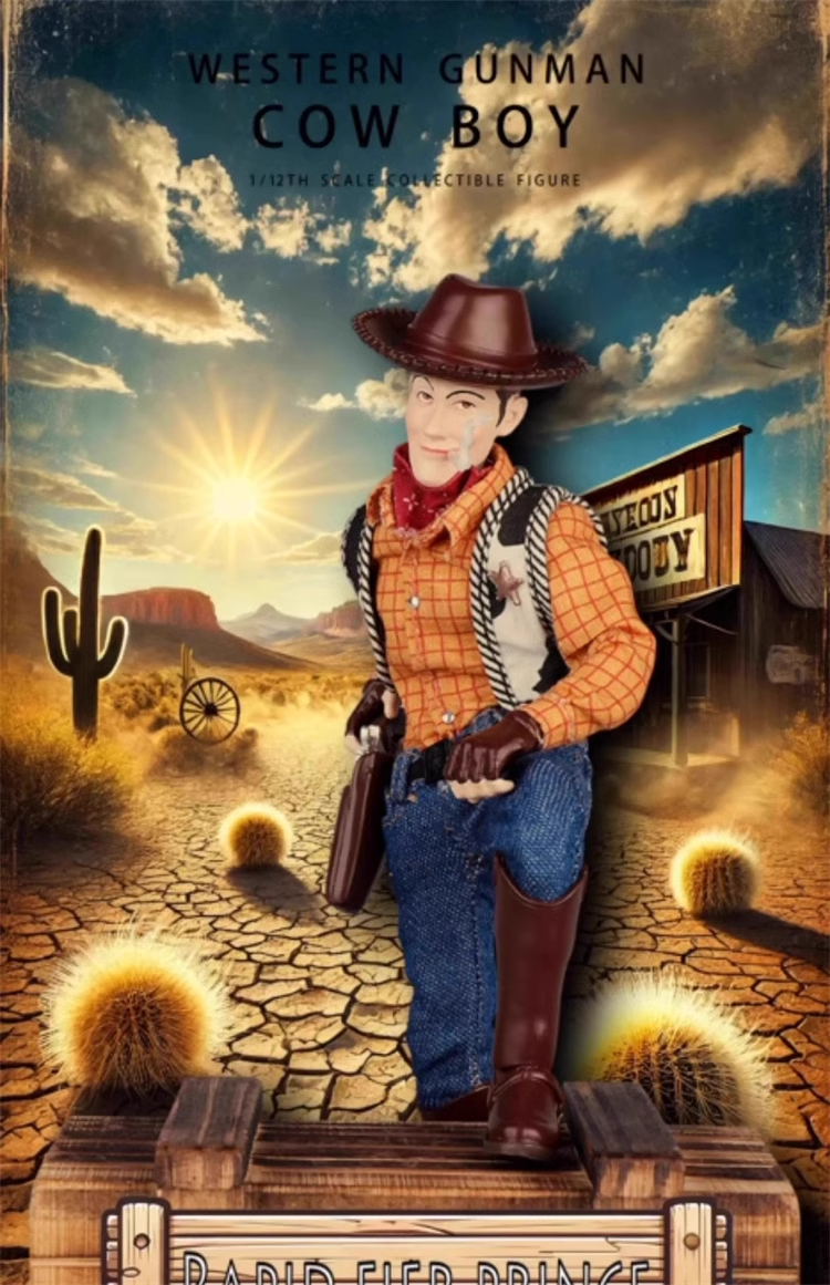 JMToys JM002 1/12 Western Gunman Cowboy Action Figure 6''Male