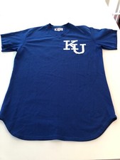 Game Worn Used Kansas Jayhawks KU Baseball Jersey Victory Size 46 #53