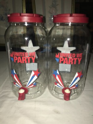 2 Rare WILD TURKEY Whiskey AMERICAN HONEY Bourbon DISPENSER Jug UNITED WE PARTY