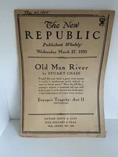 The New Republic Journal March 27, 1935 "Old Man River” Stuart Chase