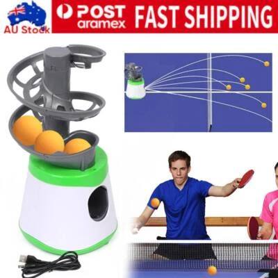 Automatic Table Tennis Ball Launcher Ping Pong Balls Trainer Exercise Machine AU - Picture 1 of 15