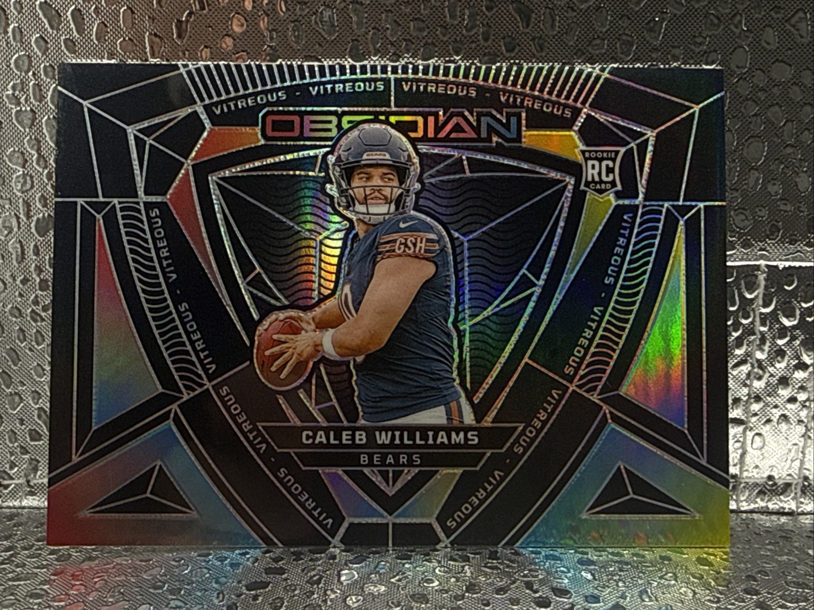2024 Panini Obsidian CALEB WILLIAMS RC VITREOUS CASE HIT SSP Bears