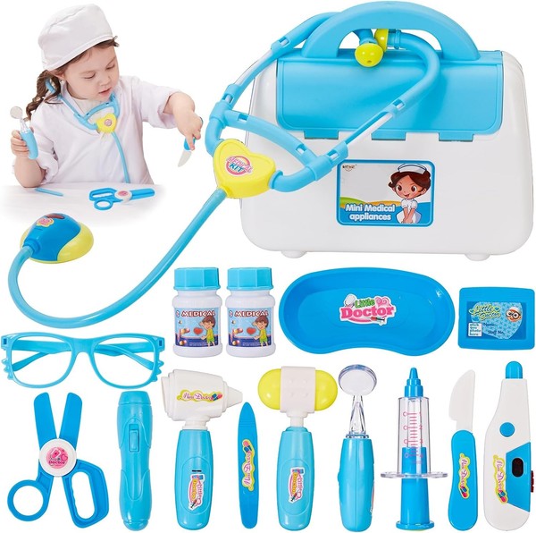 Arztkoffer Kinder Ab 3 Jahre Doktorkoffer Mit ZubehöR Stethoskop Spielzeug-image