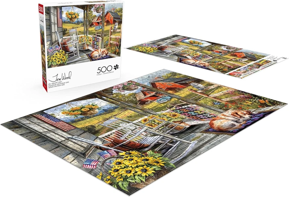 Rompecabezas Tom Wood Mr Grumpy Gris 500 piezas Adultos Desafiante 2125x1500 Foto 4 de 4