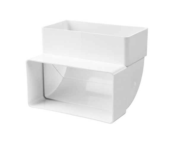 Flachkanal Bogen 90° Pvc (Vertikal) 204X60Mm - Kanalbogen Vertikal Winkel-image
