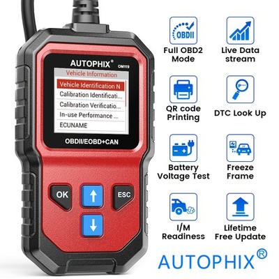 Diagnosegerät 2026 OM119 KFZ OBD2 Tester Fehlerspeicher Auslesen Löschen