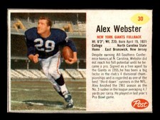 1962 Post #30 Alex Webster   EXMT+ X2721370