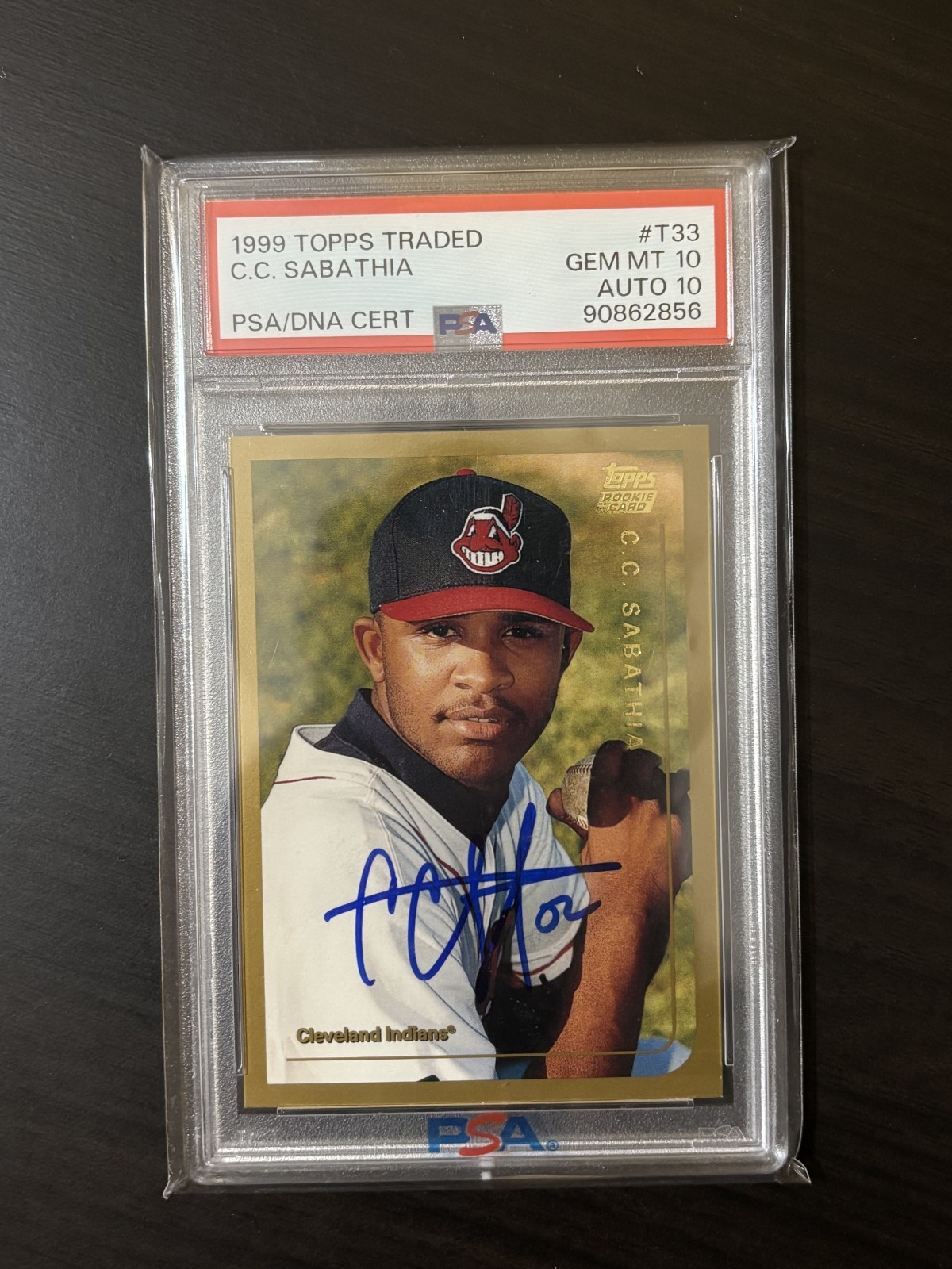 CC Sabathia 1999 Topps Traded Rookie PSA/DNA Autograph Gem MT 10 RC Auto 10 #T33