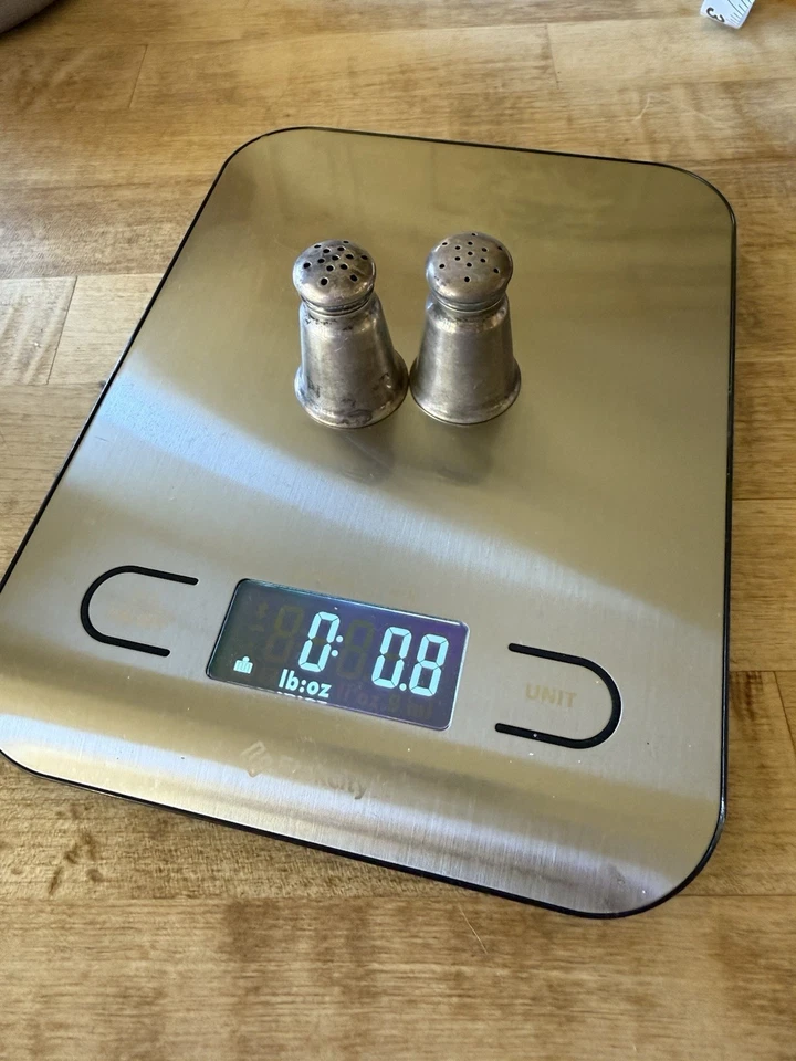 Juego de saleros y pimenteros vintage Watson Co. de plata esterlina .925 años 20-40 Foto 4 de 4