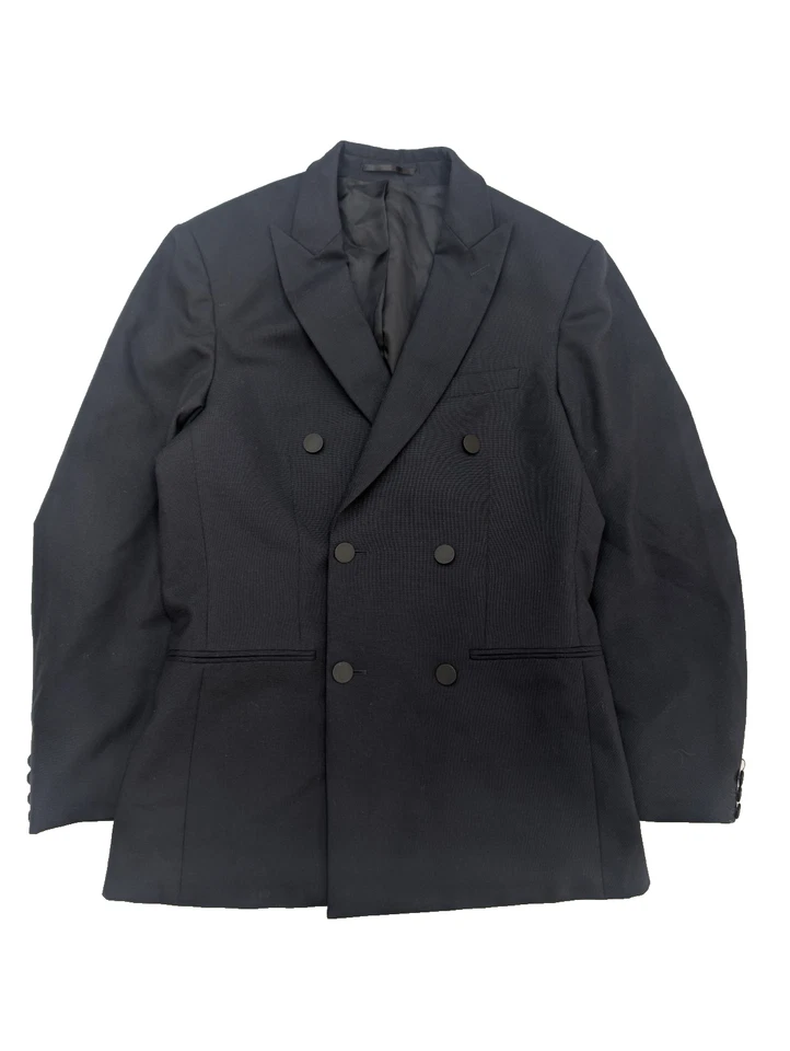 Reiss Chaqueta Blazer Cruzada Para Hombre 36 Mezcla De Lana Color Marino - Imagen 2 de 4