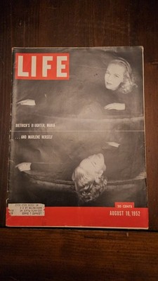 Life Magazine August 18 1952 Dietrick's Daughter,  Maria Bagged And Boarded 