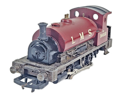 Hornby R152 LMS 0-4-0 Mops 16031 weinrot Dampflok Spurweite OO Kufen ohne Verpackung.