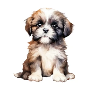 Shih tzu Puppy Fur Baby Self Adhesive Sticker