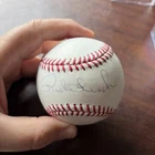 Rick Leach Autographed Baseball - Former Michigan QB, Detroit Tiger