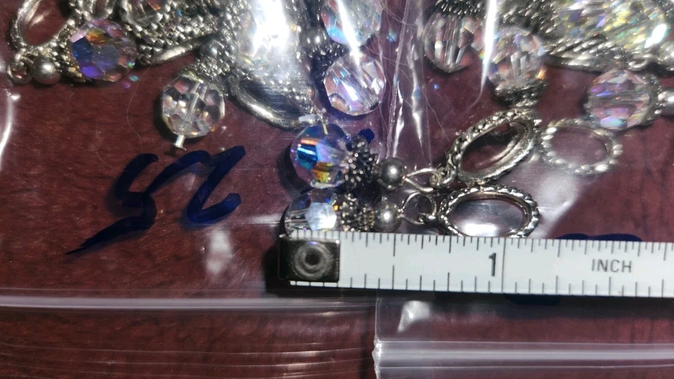 Gorgeous Crystal Dangle Drop Beads/Pendants w/ Findings; 25 Per Bag - Image 2 of 4