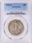 1929-D Walking Liberty Half Dollar PCGS F12 Better Date