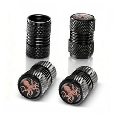 Valve Stem Caps 4 Pcs Aluminum Tire Valve Caps Universal Universal Fit Octopus
