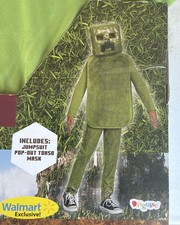 Minecraft Movie Creeper Costume Boys S 6/7 Pop Out Walmart Exclusive Disguise