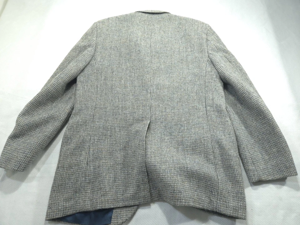 Blazer Harris Tweed Para Hombres 46 Chaqueta Pata de Gallo Lana Escocesa Tejido a Mano Abrigo De Colección Foto 2 de 4