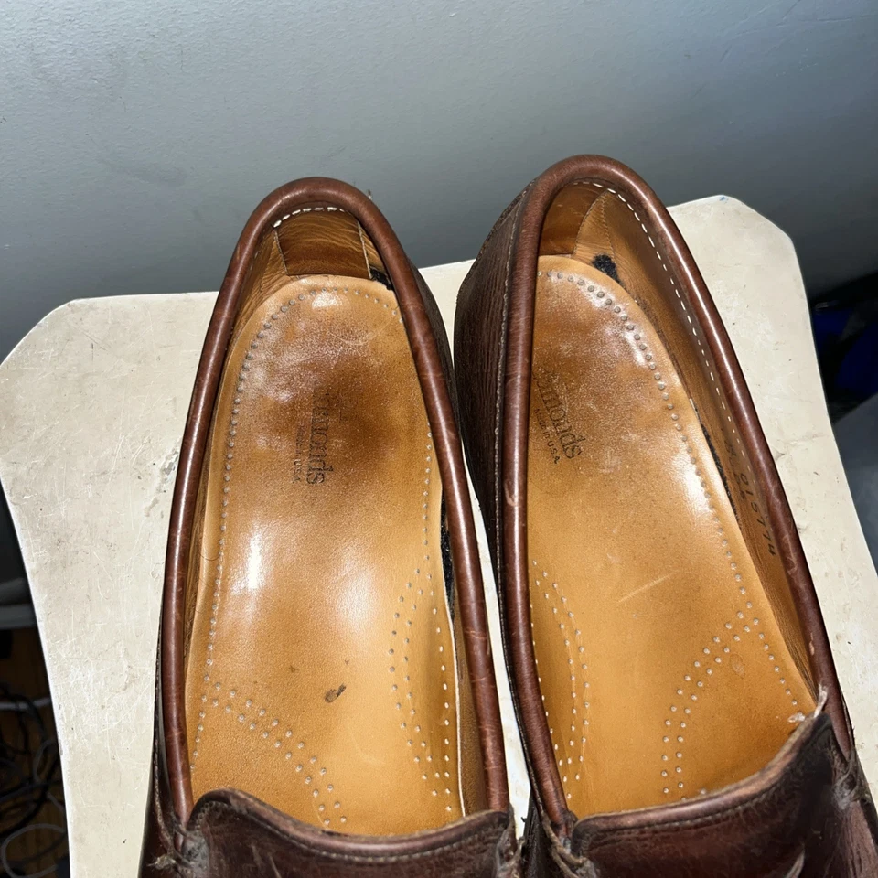 Allen Edmonds Zapatos Marrón Lowry Vibram GumLite Borla Mocasines Para Hombre 14M EE. UU. Foto 3 de 4