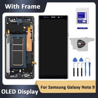 LCD OLED Display für Samsung Galaxy Note 9 Touchscreen Digitizer mit Rahmen