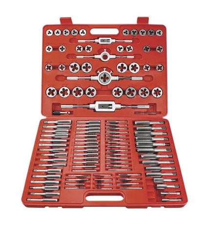 Juego Machos y Terrajas 110 Piezas SAE Métrico Kit Roscas con Estuche, Nuevo - product listing photo