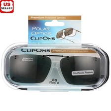 Unisex Rectangle Clip-On Sunglasses Polarized Scratch-Resistant UV400 Protection