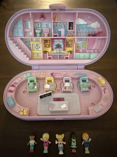 Vintage Polly Pocket 1992 Bluebird Babysitting Stamper Nursery School Stampin