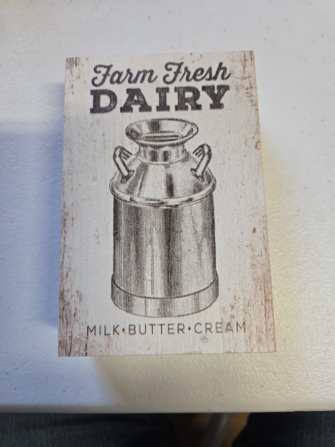 Rustic Farmhouse Wooden Milk Can Sign Farm Fresh Dairy Decor