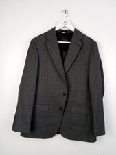 Autograph Alfred Brown Pure Wool Suit Jacket Dogtooth Grey Size 42" New